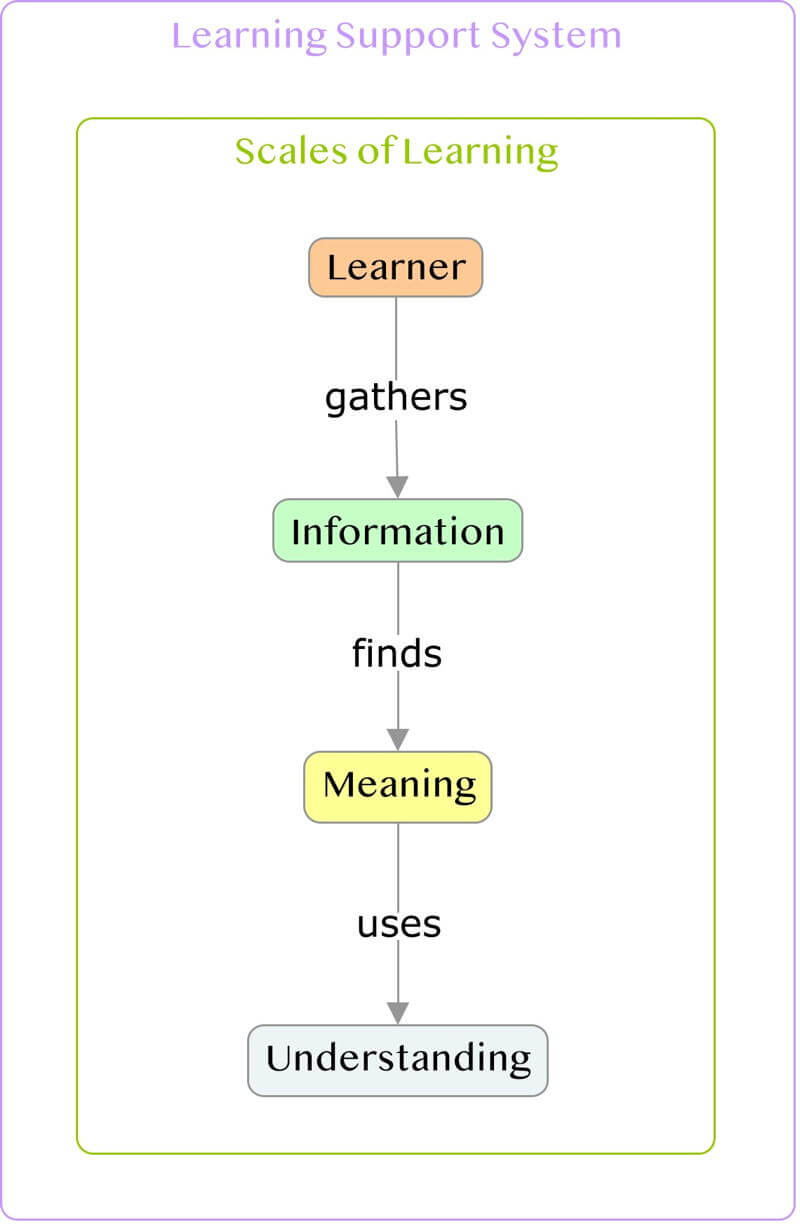 Concept map of the generalized learning process.