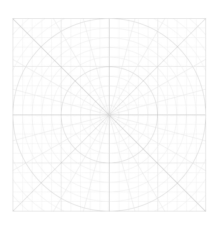 Combined rectangular and polar grids to work with vectors.