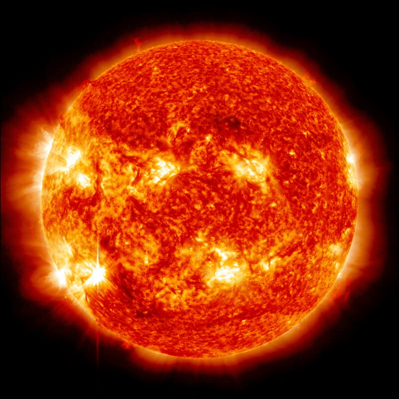 Satellite image of the surface of the Sun.