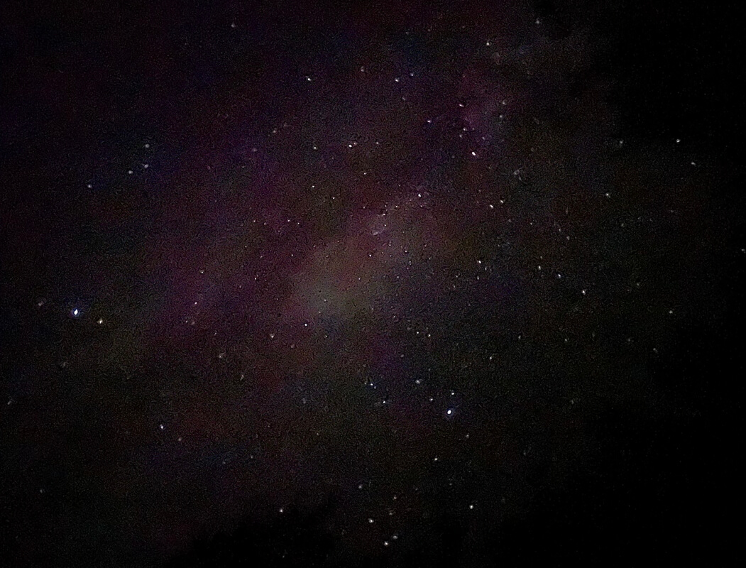 Picture of night sky during geology field trip.